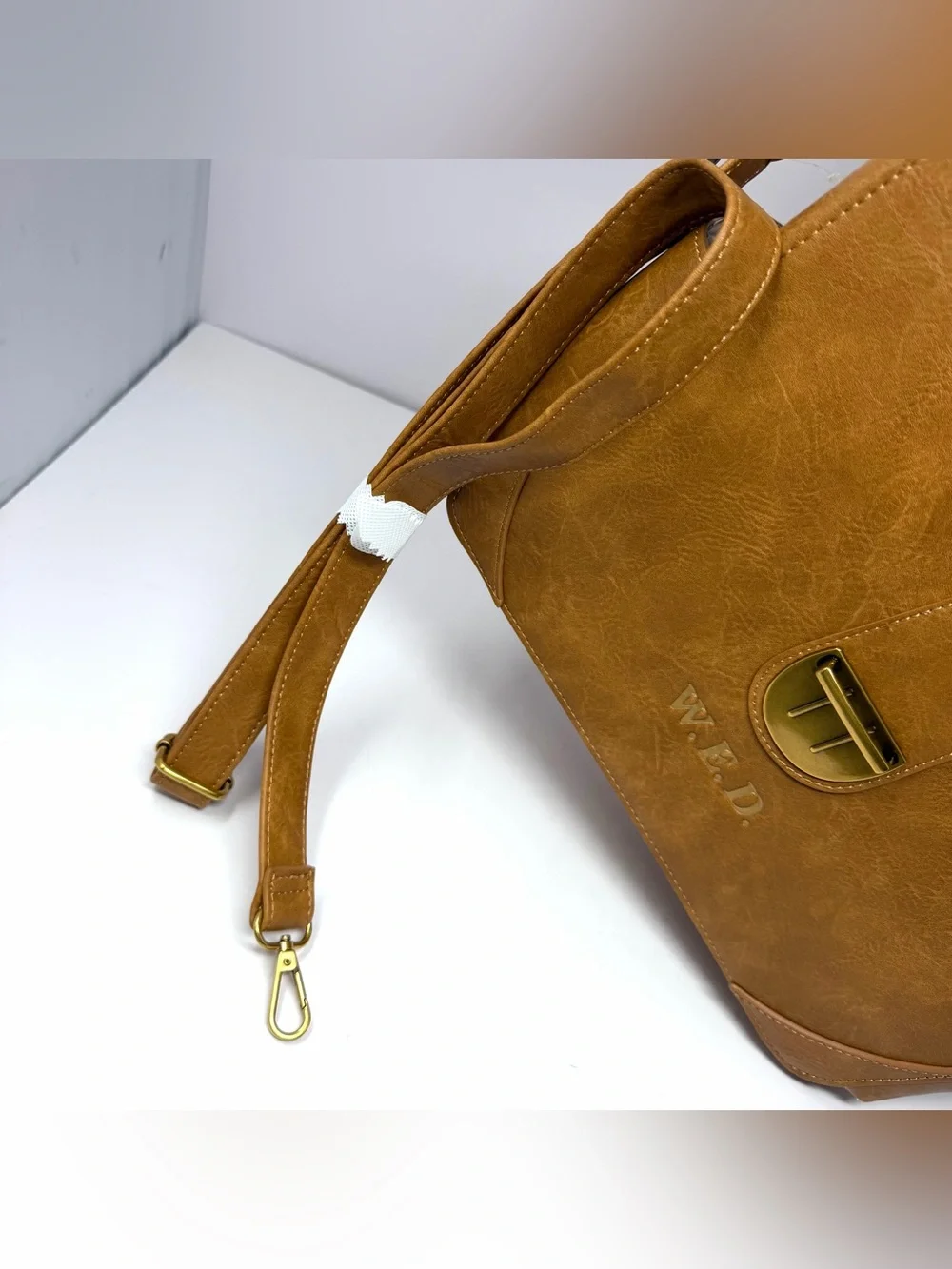 Walt’s Office Disney Company Store D23 2026 Vegan Leather Messenger Bag W.E.D.